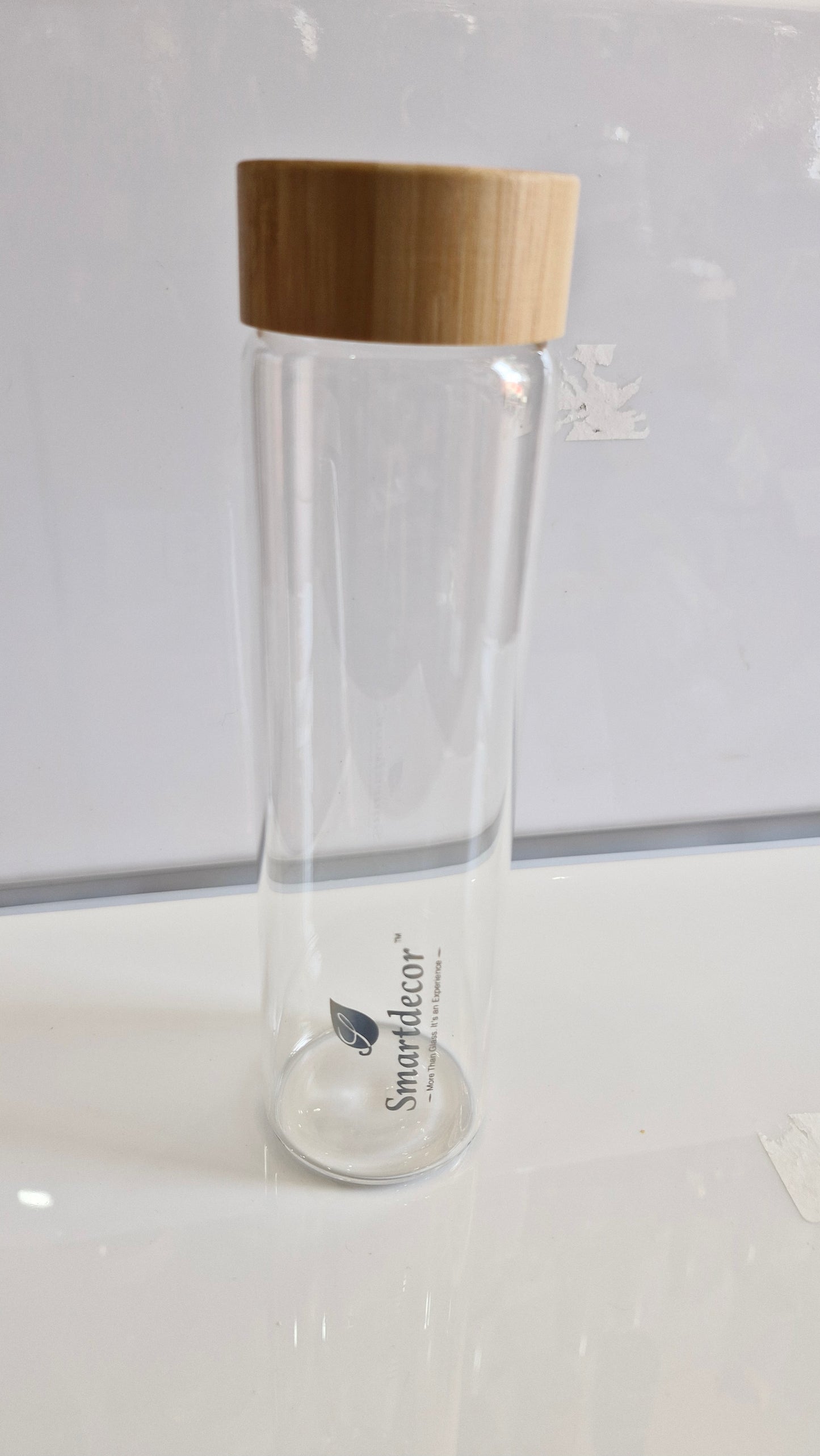 750ml Transparent Glass Water Bottle – Open Lid Design | Reusable Clear Bottle for Daily Use | Eco-Friendly Drinkware