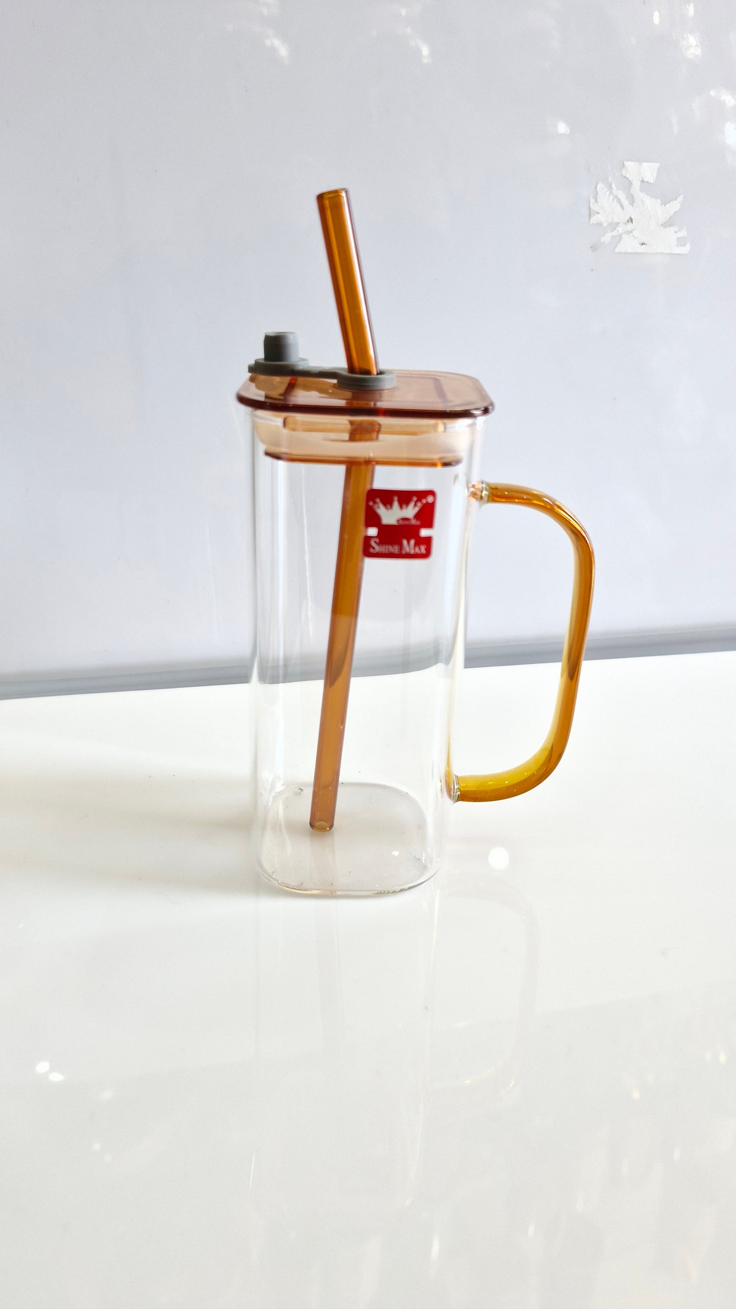 380ml High Borosilicate Glass Sipper – Heat Resistant Transparent Bottle | Durable Leakproof Drinkware for Hot & Cold Beverages
