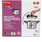 Prestige 2-in-1 Clip-On Pressure Cooker 5L with Glass Lid | Stainless Steel | Induction & Gas Compatible