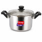 Prestige 2-in-1 Clip-On Pressure Cooker 5L with Glass Lid | Stainless Steel | Induction & Gas Compatible