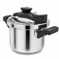 Prestige 2-in-1 Clip-On Pressure Cooker 5L with Glass Lid | Stainless Steel | Induction & Gas Compatible