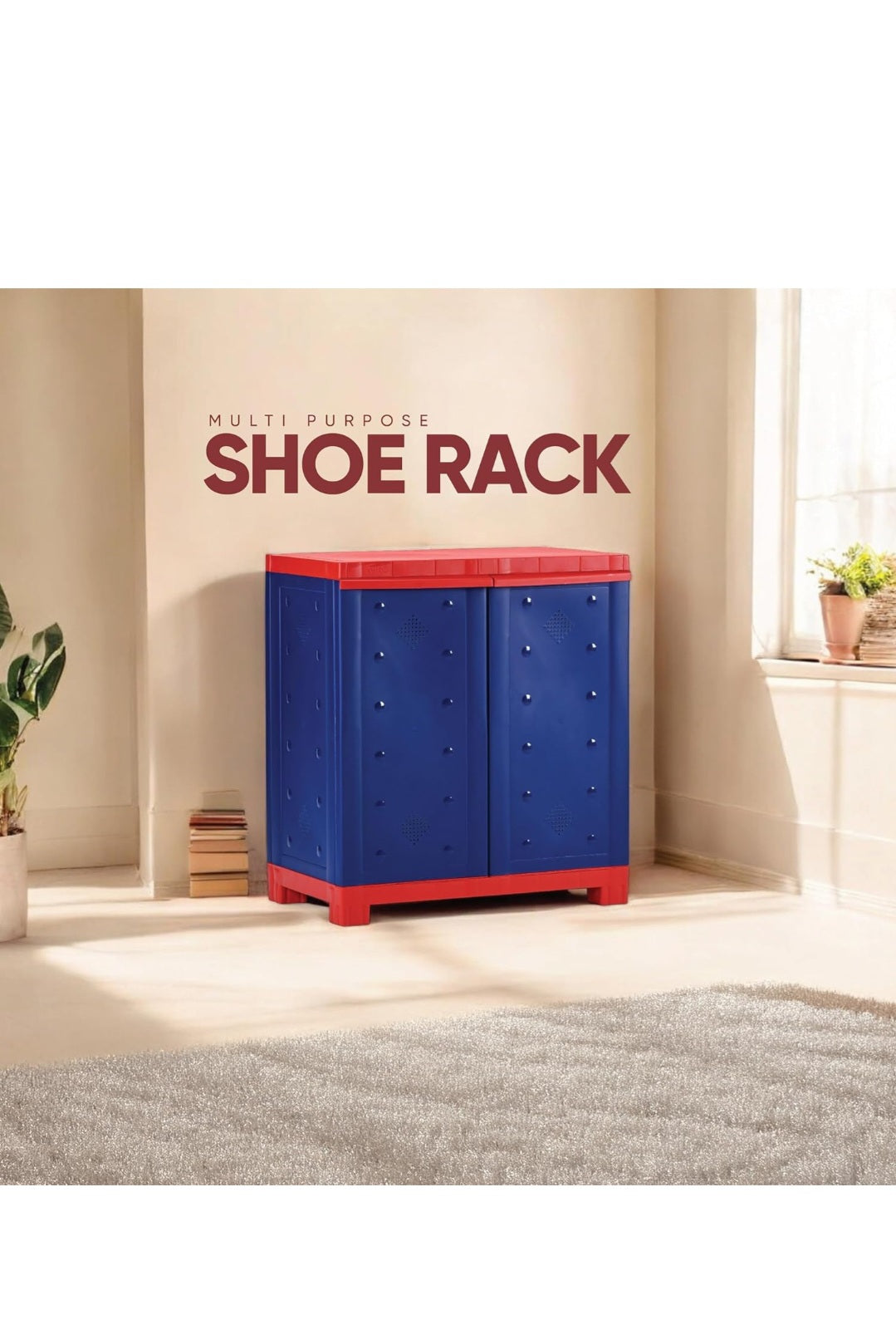 2 Feet Multipurpose Shoes Cabinet | Waterproof &amp; Dustproof Storage Organizer