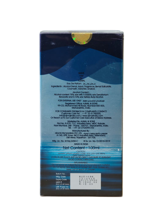 Ajmal Wave Perfume | Fresh Aquatic Woody Fragrance for Everyday Wear