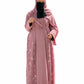 New Arrival - 4 Piece Premium Abaya Set | Sky Blue Printed Shrug 4-Piece Premium Abaya Set for Women