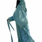 Sky Blue Printed Shrug 4-Piece Abaya Set for Women – Premium Modest Wear
