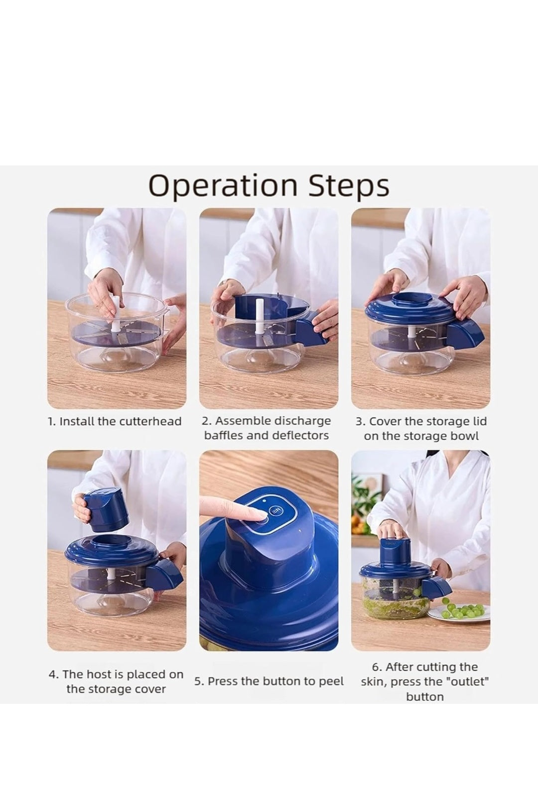 Automatic Garlic Peeler & Chopper with Storage Bowl | One-Touch Electric Kitchen Tool