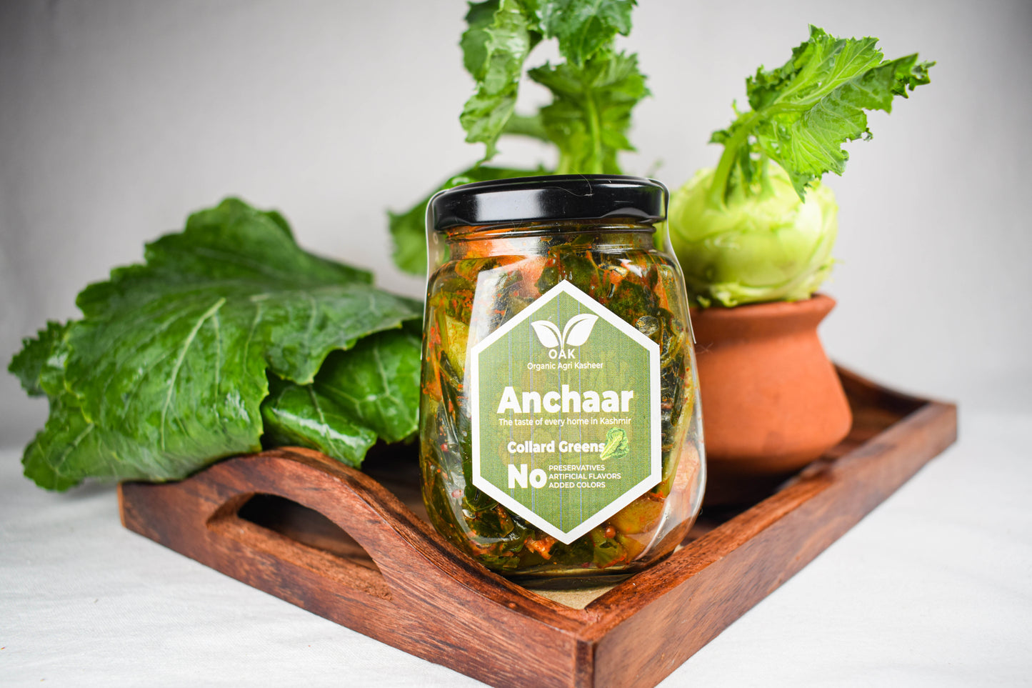 Collard Green Pickle | Spicy, Tangy Homemade Style Indian Achaar