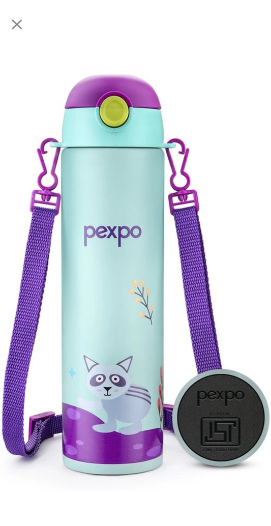 Pexpo Pixy Vacuum Bottle 470 ml | Tri-Ply Insulated | Hot & Cold | Leakproof | ISI Approved