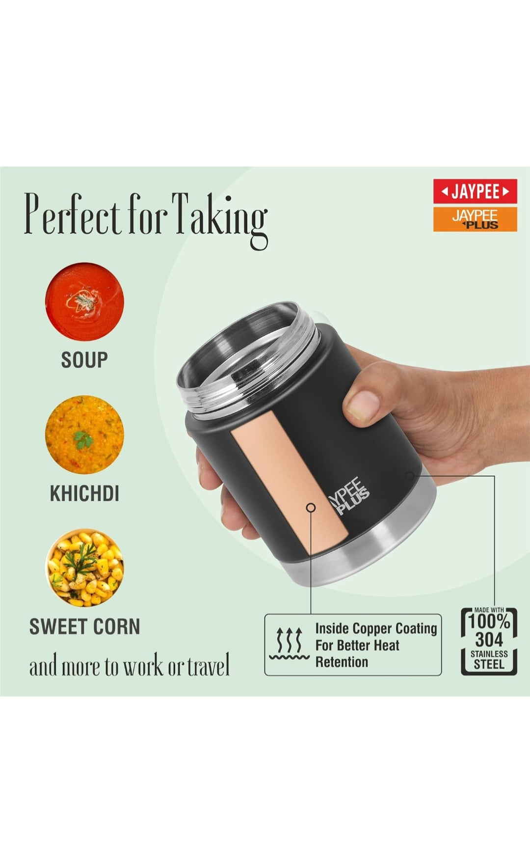 Jaypee Plus Insulated Tiffin 400ml Leakproof Vacuum Lunch Box