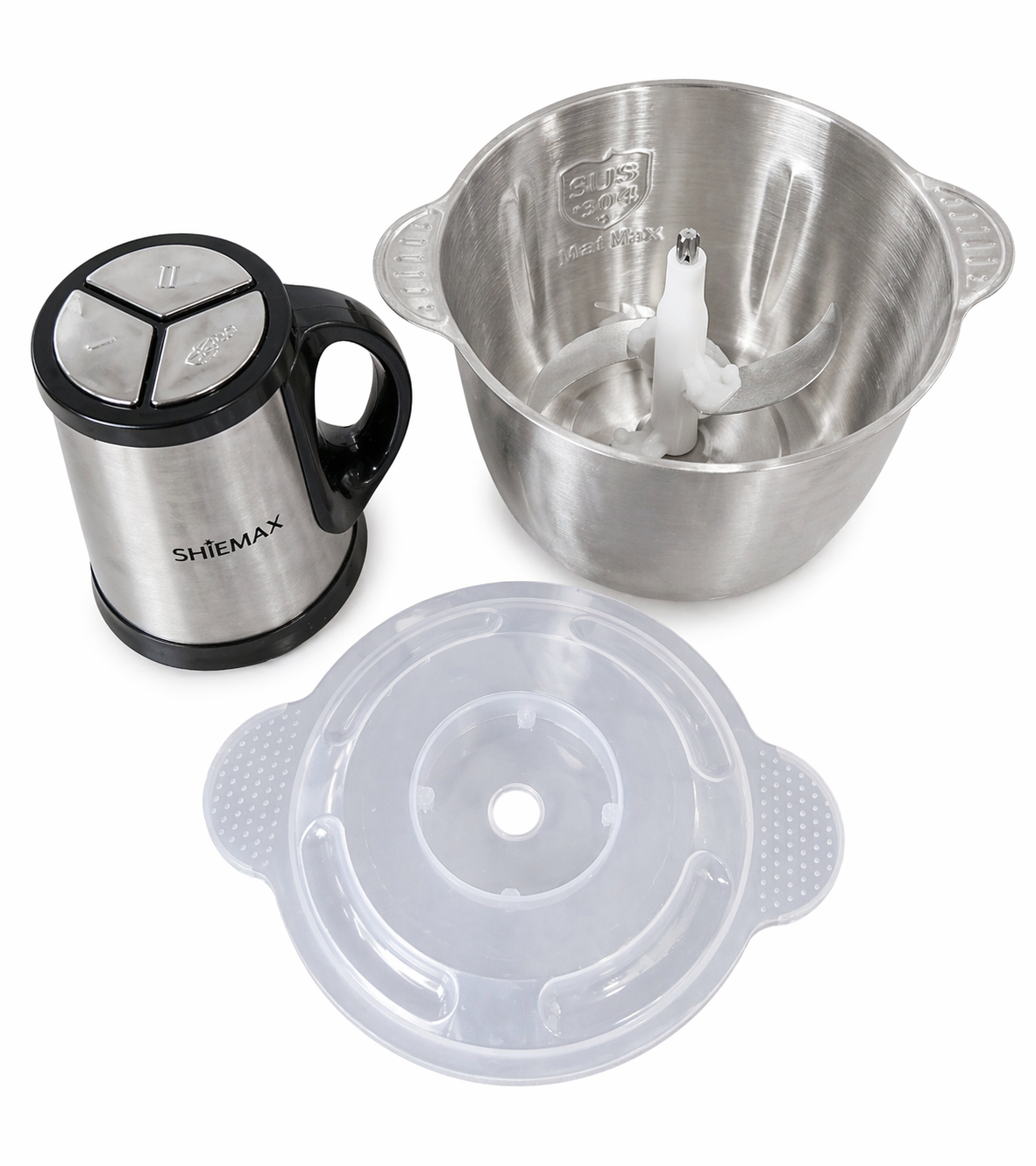 Electric Food Processor Meat Chopper 800W | 3L Stainless Steel Bowl | 4 Blade System with Handle