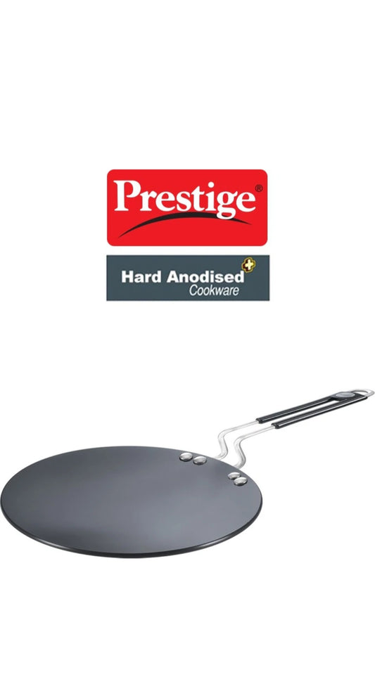 Prestige Hard Anodised Roti Tawa 26.5 cm | Non-Stick | Metal Spoon Friendly | Induction Base