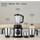 Prestige Endura 1000W 2-in-1 Juicer Mixer Grinder with 4 Jars | Heavy Duty Motor | Stainless Steel Body