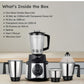 Prestige Endura 1000W 2-in-1 Juicer Mixer Grinder with 4 Jars | Heavy Duty Motor | Stainless Steel Body