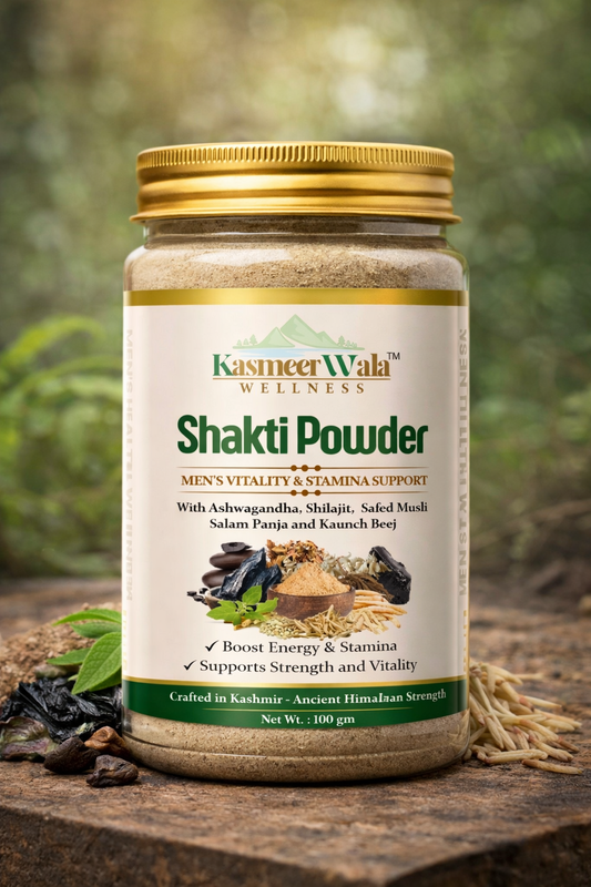 Kasmeer Wala Shakti Powder (100g) – Herbal Energy Booster with Shilajit, Salam Panja, Ashwagandha & Shatavari