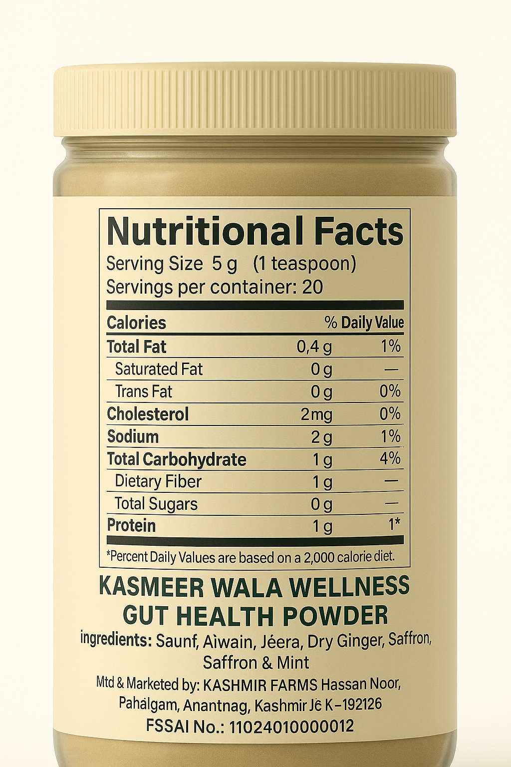 Kasmeer Wala Gut Health Powder 100g | Herbal Digestive Wellness Support