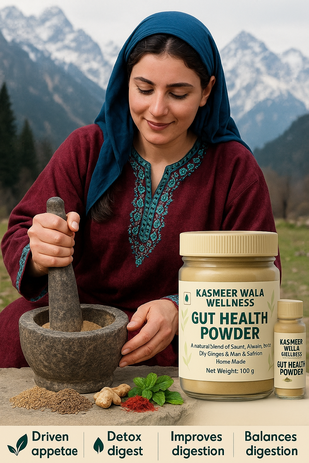 Kasmeer Wala Gut Health Powder 100g | Herbal Digestive Wellness Support