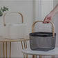 Elegant Wooden Handle Basket | Multipurpose Storage & Serving Basket | Durable Coated Body