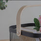 Elegant Wooden Handle Basket | Multipurpose Storage & Serving Basket | Durable Coated Body