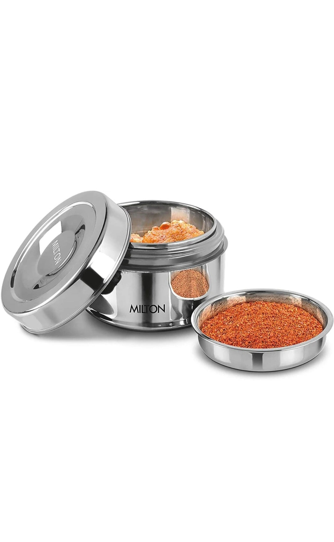Milton Steel Snack Medium Lunch Box | BPA Free | Stainless Steel | 1 Year Warranty
