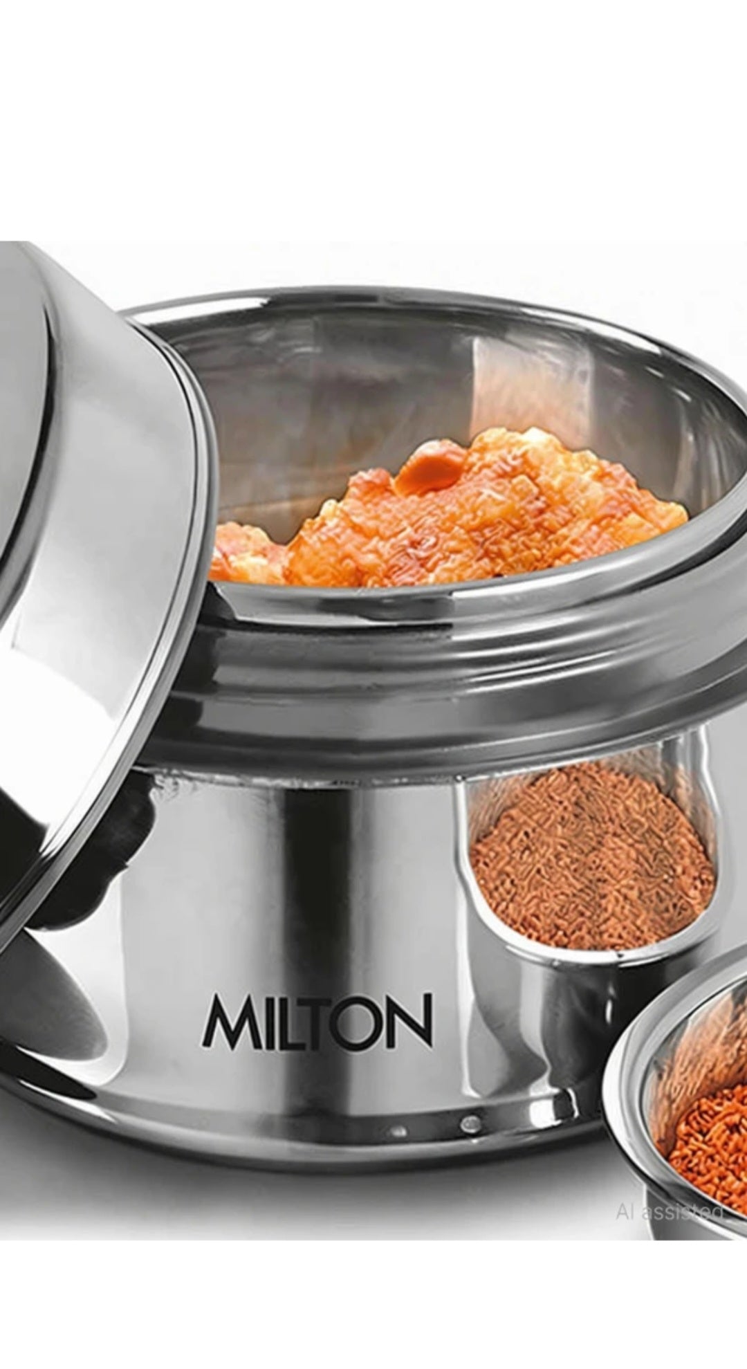 Milton Steel Snack Medium Lunch Box | BPA Free | Stainless Steel | 1 Year Warranty
