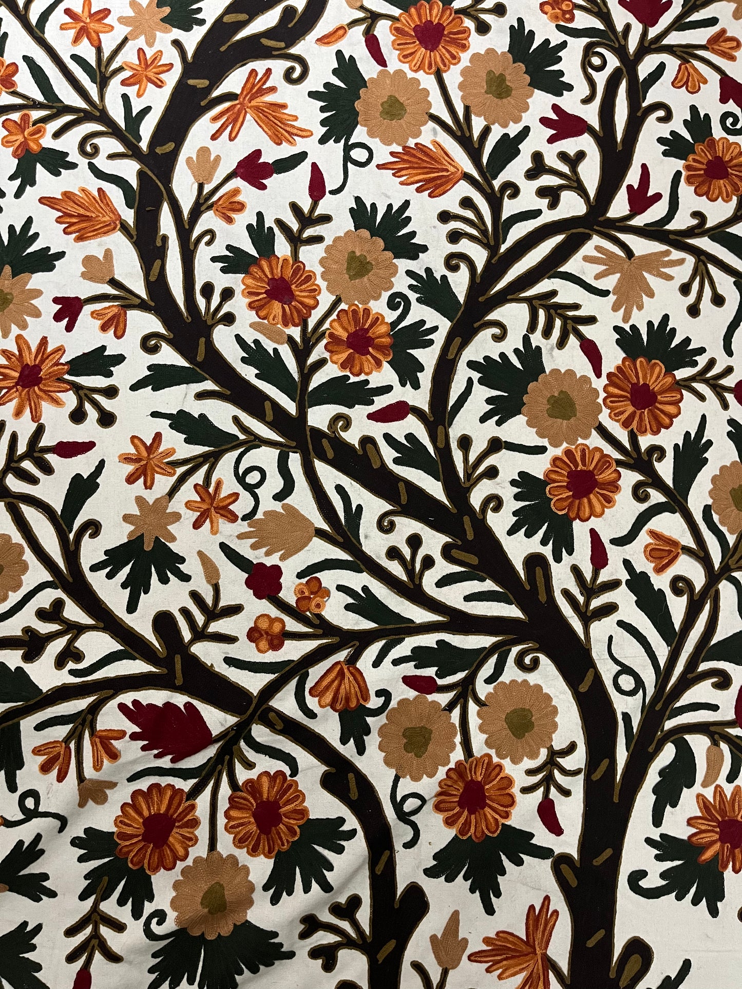 TREE OF LIFE CREWEL WORK KASHMIRI CURTAIN