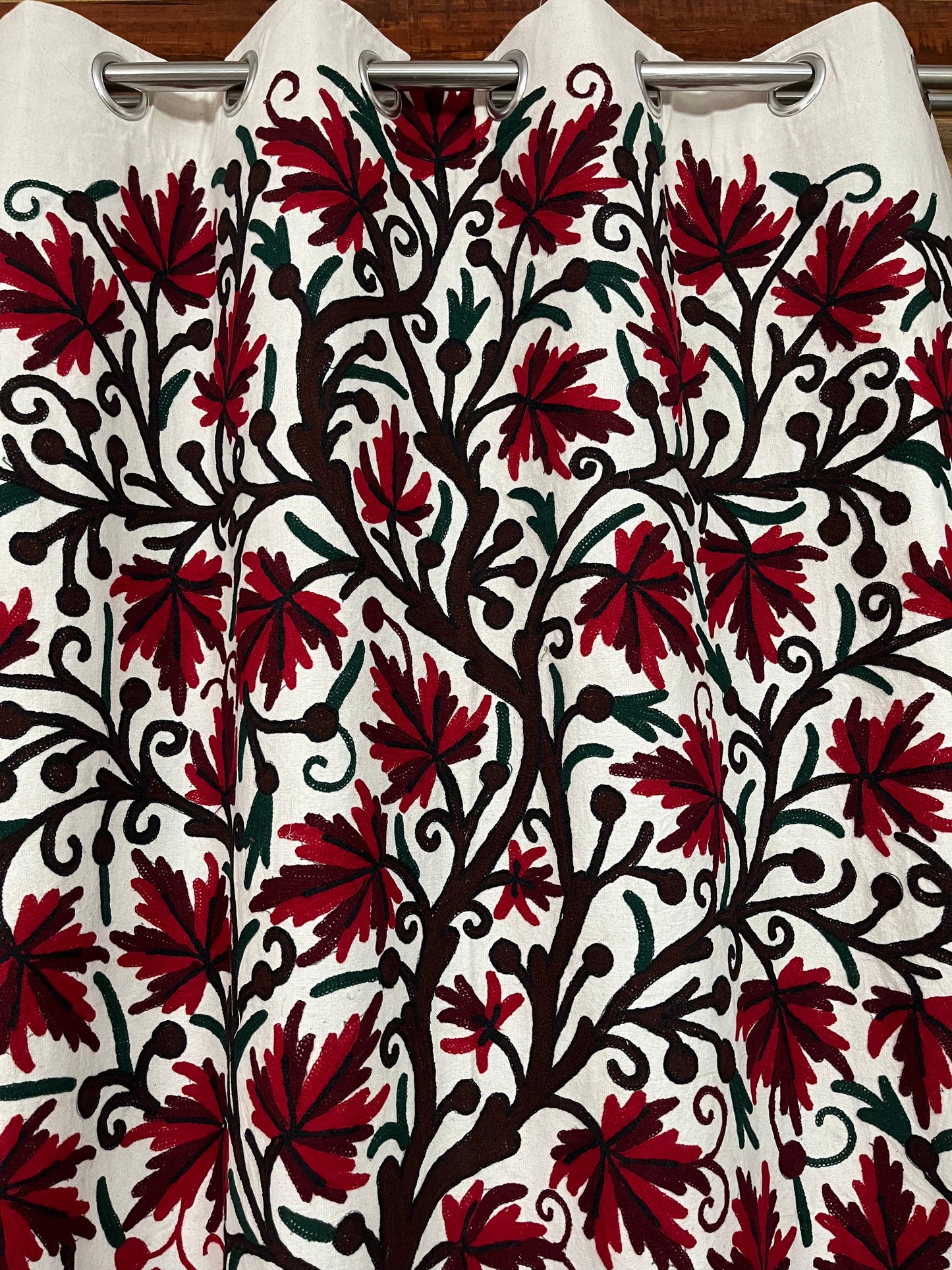 Aatish Chinar Tree Crewel Curtain