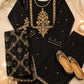 Black Hand Dabka Bridal Suit | Timeless Luxury Trousseau Wear