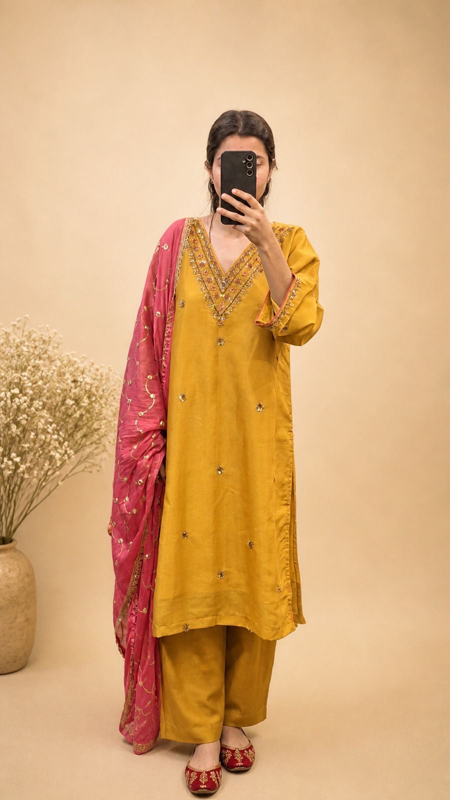Elegant Sheer Kurta Set | Flowy Festive Wear | Lightweight & Graceful Design