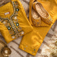 Mustard Embroidered Ensemble | Elegant Festive Wear | Timeless Ethnic Statement