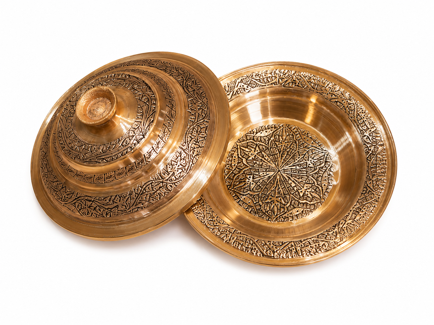 Traditional copper plates with naqcha and installed black ink (sawaad).