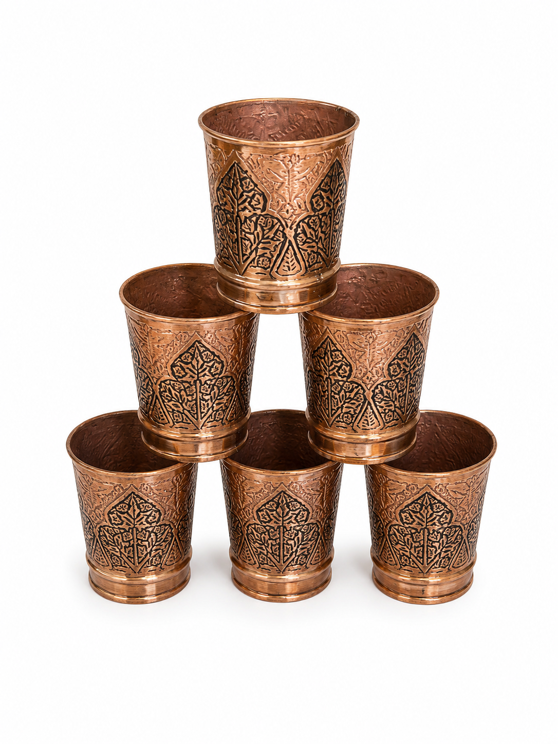 Nakchdaar glasses 6 peices made up of copper with installed speacial black ink called sawaad.