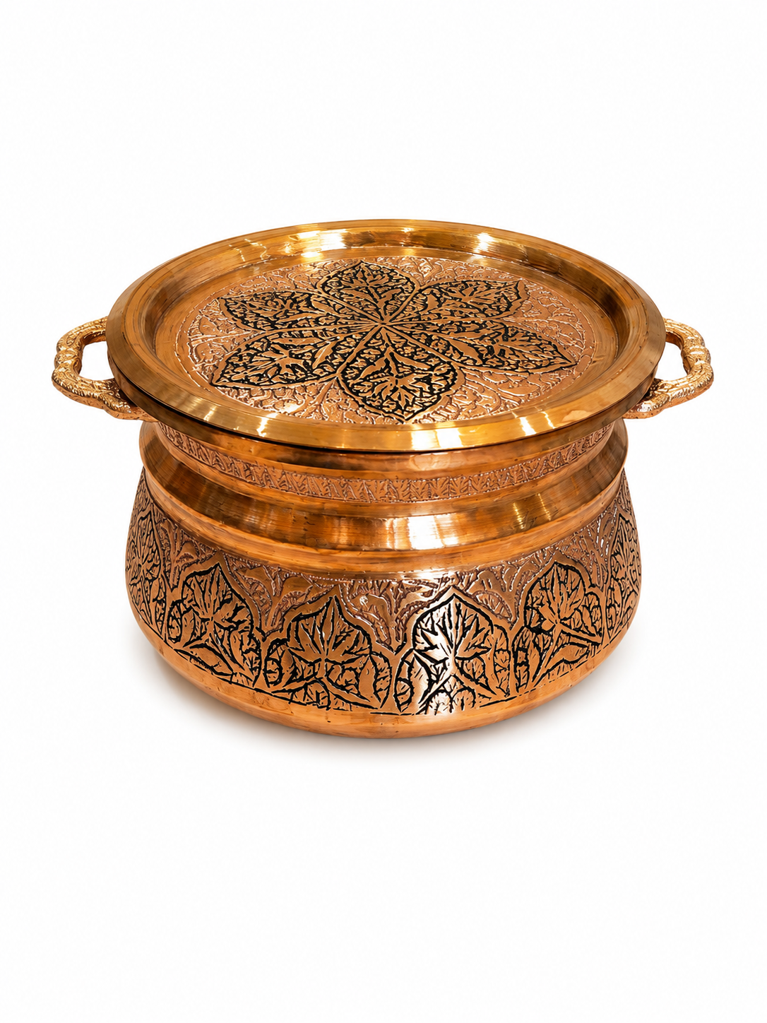 Nakchdaar copper handi with installed black ink(sawaad).