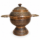 Nakchdaar copper traditional serving bowl with installed black ink called sawaad