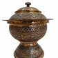 Nakchdaar copper traditional serving bowl with installed black ink called sawaad