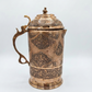 Nakchdaar copper jug with a beautiful design and installed speacial black ink called sawaad.