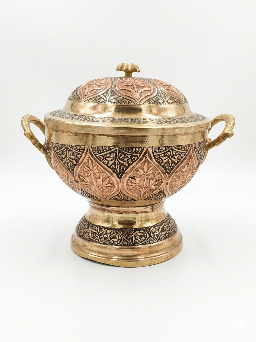 Nakchdaar copper big donga used to contain wazwan having capacity of 4 liters