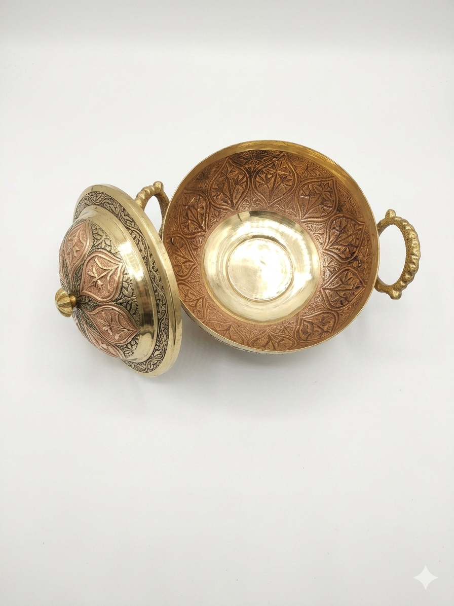Nakchdaar copper big donga used to contain wazwan having capacity of 4 liters