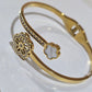Anti Tarnish Clover Zirconian Bangle