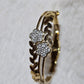 Anti Tarnish White Zirconian Floral Bangle
