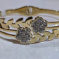 Anti Tarnish White Zirconian Floral Bangle