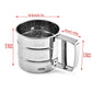 Steel Baking Filter Baking Flour Sifter Fine Mesh Manual Sifter With Easy Grip Handle