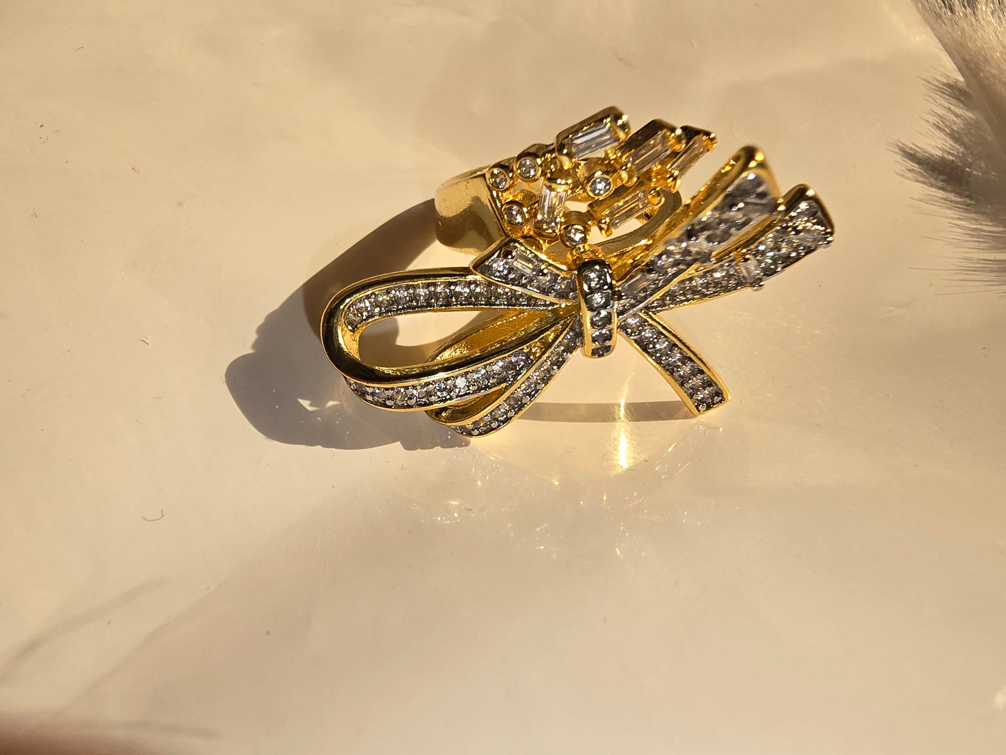 Anti tarnish Bow ring