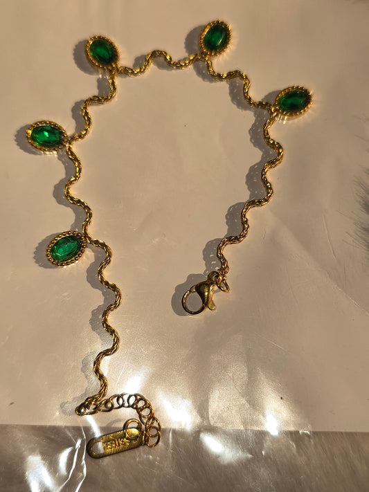 Imperial Emerald Wave Bracelet