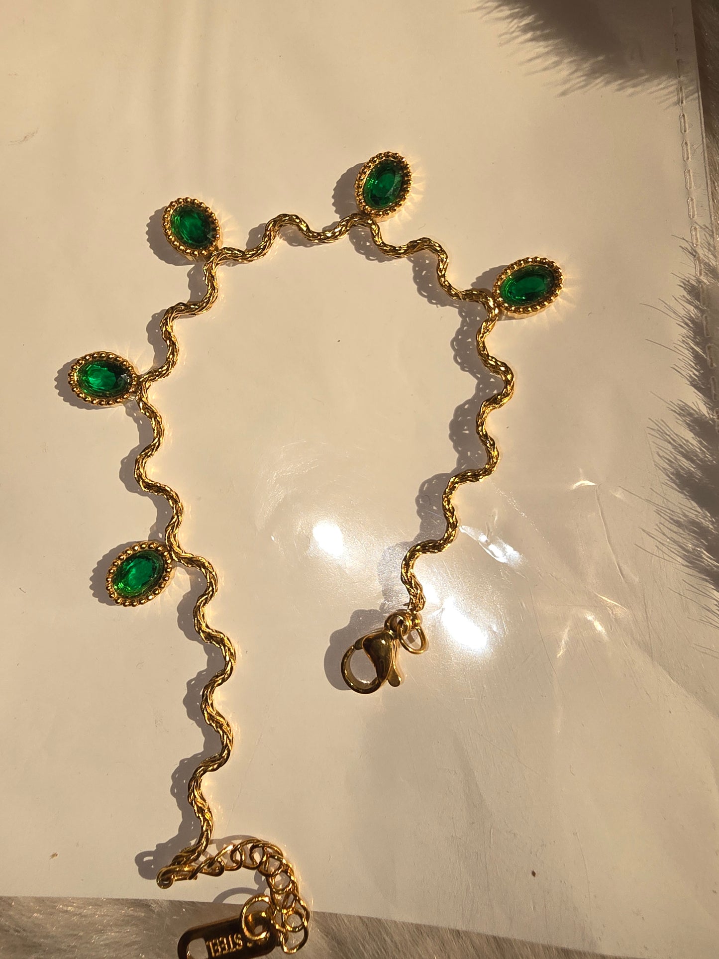 Imperial Emerald Wave Bracelet