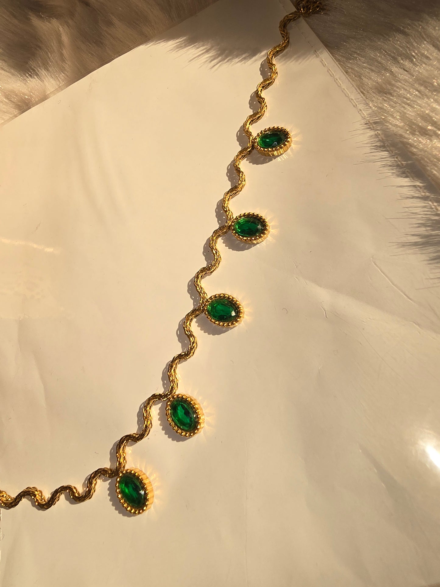 Imperial Emerald Wave Bracelet