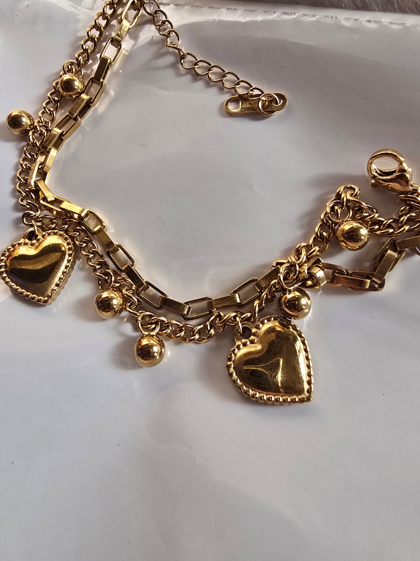 Valentina Layered Heart Bracelet
