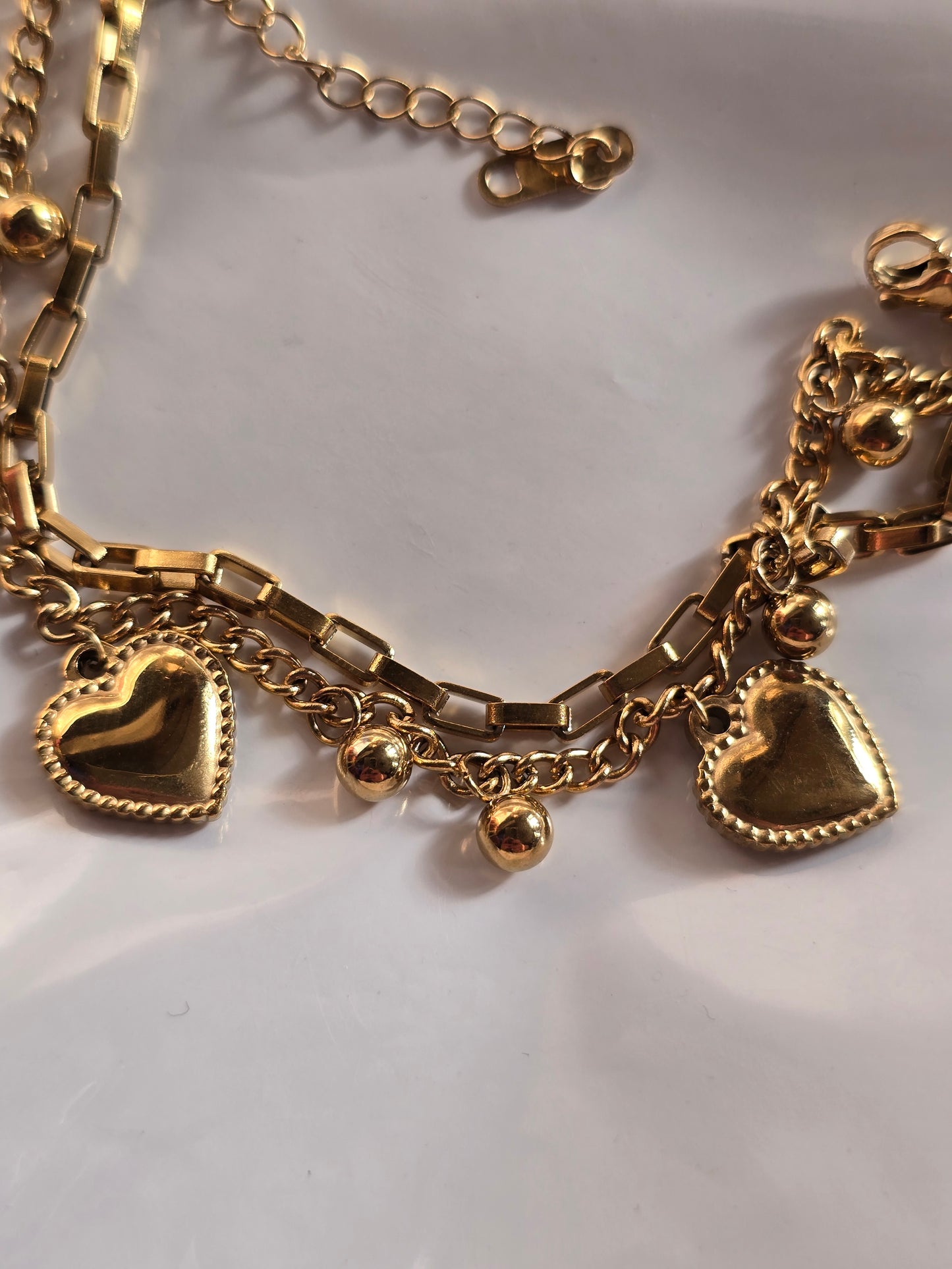 Valentina Layered Heart Bracelet