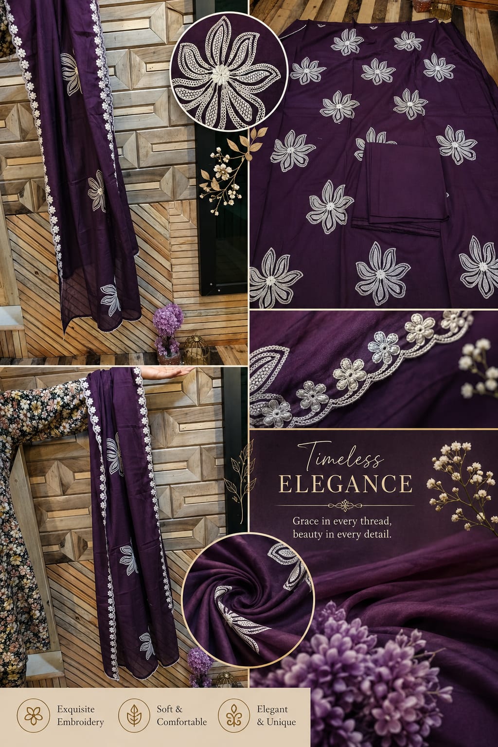 Pure cotton 3 pc suit..