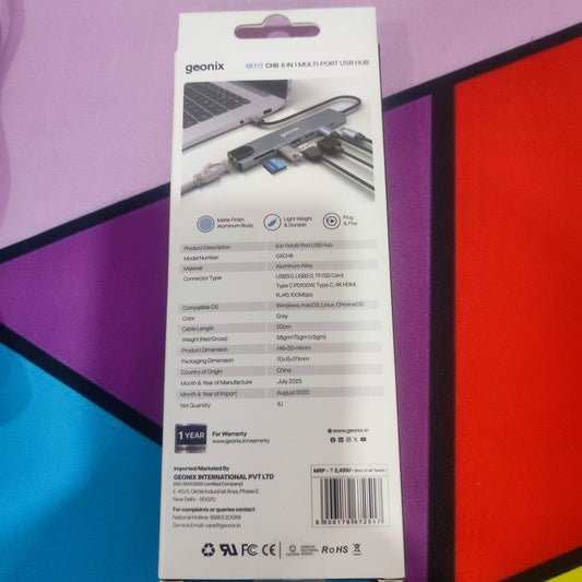 Geonix 8 in 1 USB Hub