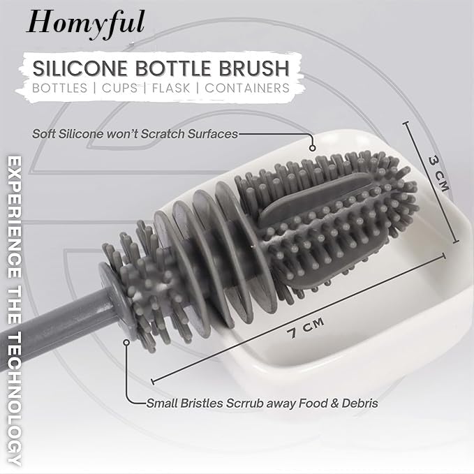 Long Handle Silicone Bottle Cleaner